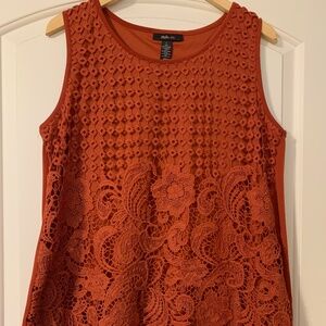 Beautiful Italian Stretch Lace, lined Tunic